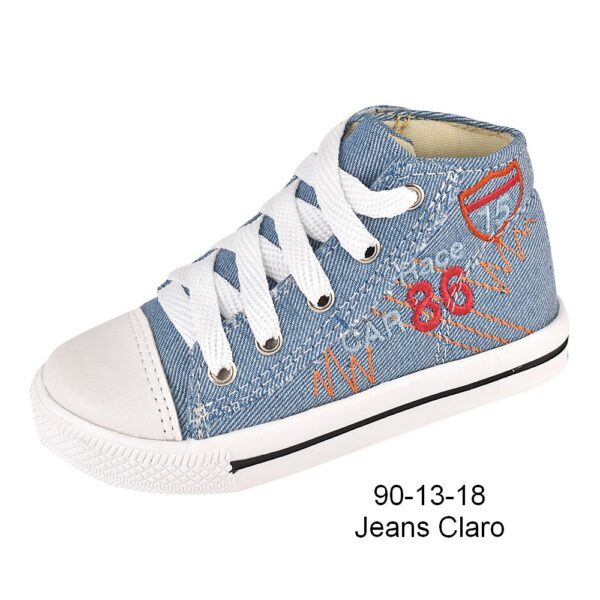 Tênis 90-13-18 Jeans Claro Grade com 12 pares