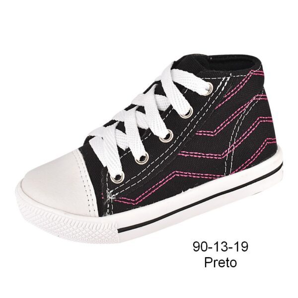 Tênis 90-13-19 Preto Grade com 12 pares