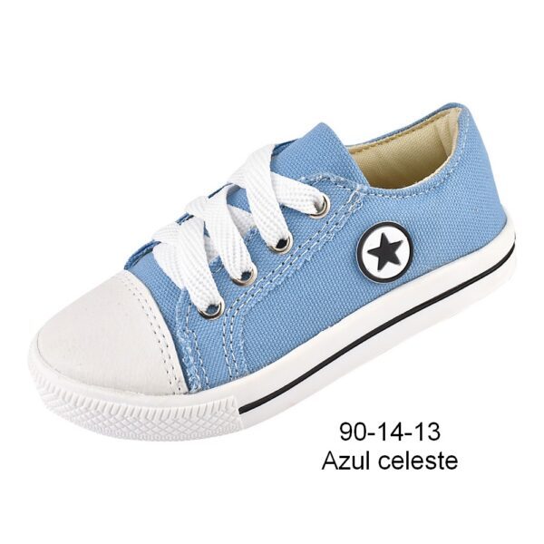 Tênis 90-14-13 Azul Celeste Grade com 12 pares