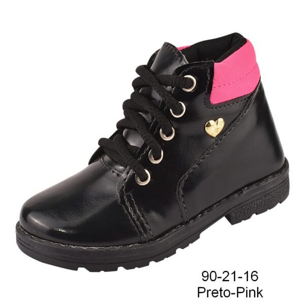 Coturno 90-21-16 Preto/pink Grade com 12 pares