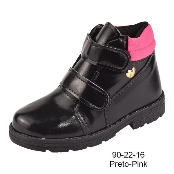 Coturno 90-22-16 Preto/Pink Grade com 12 pares