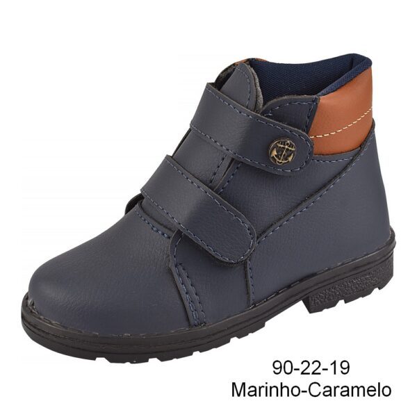 Coturno 90-22-19 Marinho / Caramelo Grade com 12 pares