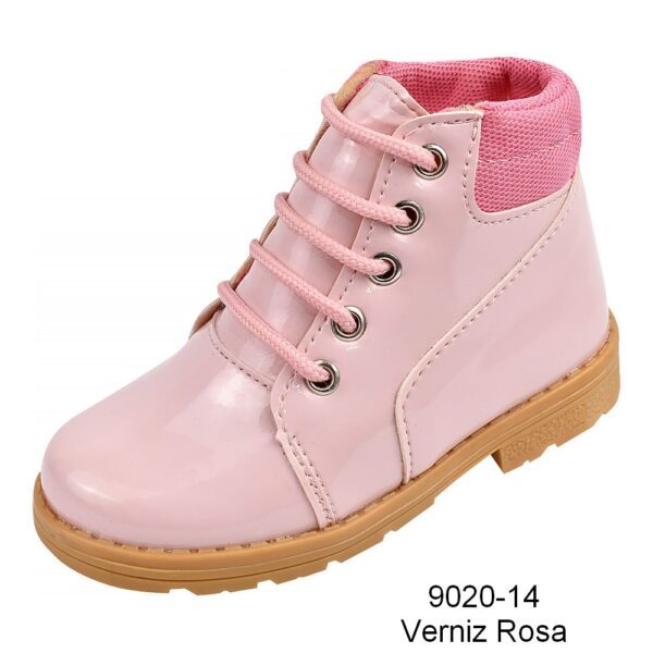 Coturno 9020-14 Verniz Rosa Grade com 12 pares