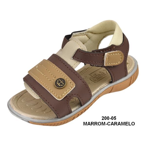 Papete Masculina Infantil - 200-05 - Marrom-caramelo - Grade com 12 pares