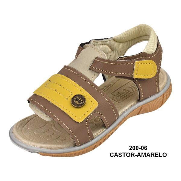 Papéte Masculina Infantil - 200-06 - Castor-amarelo - Grade com 12 pares