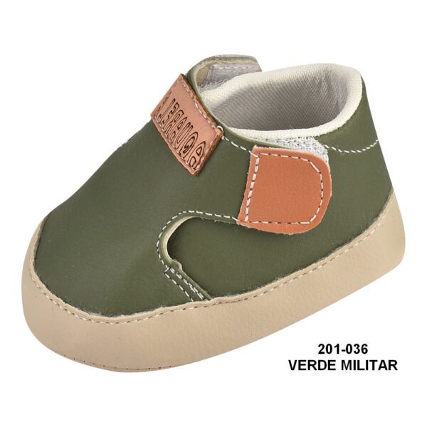 Tênis Infantil Masculino 201-036 Verde Militar - Grade com 12 pares