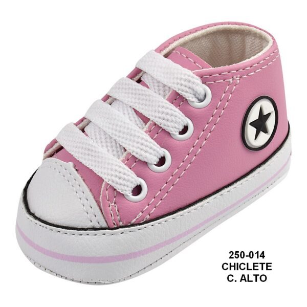 Tênis Bebê All Star Cano Alto 250-014 Chiclete - Grade com 12