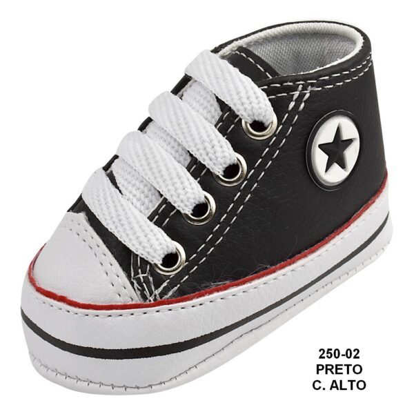 Tênis Casual Bebê 250-02 Preto - Grade com 12 pares