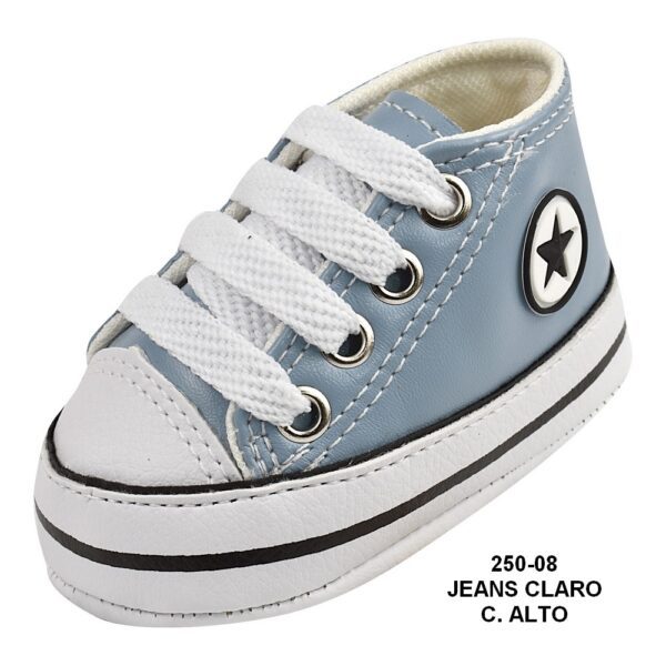 Tênis Bebê AllStar Cano Alto 250-08 Jeans - Grade com 12