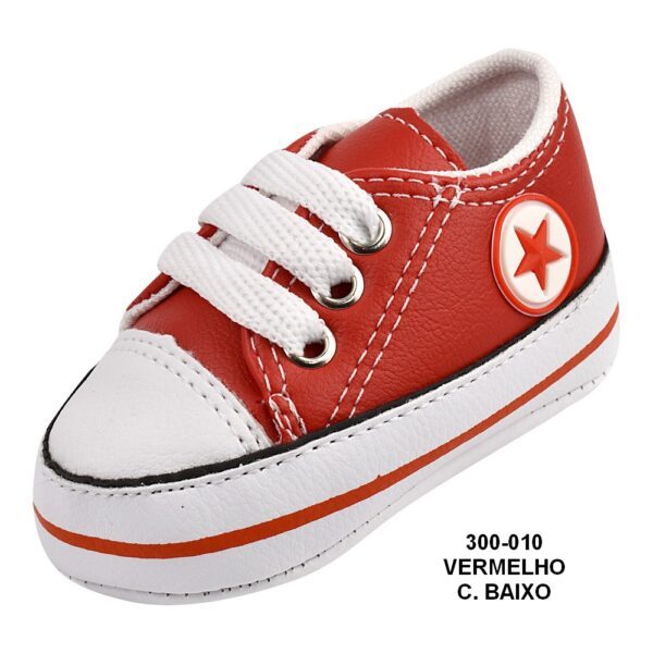 Tênis Tipo All Star Bebê 300-010 Vermelho - Grade com 12 pares