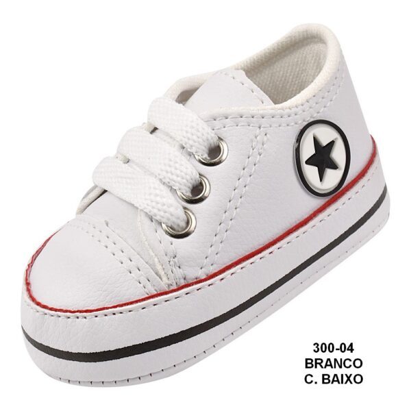 Tênis Modelo All Star Bebê 300-04 Branco - Grade com 12