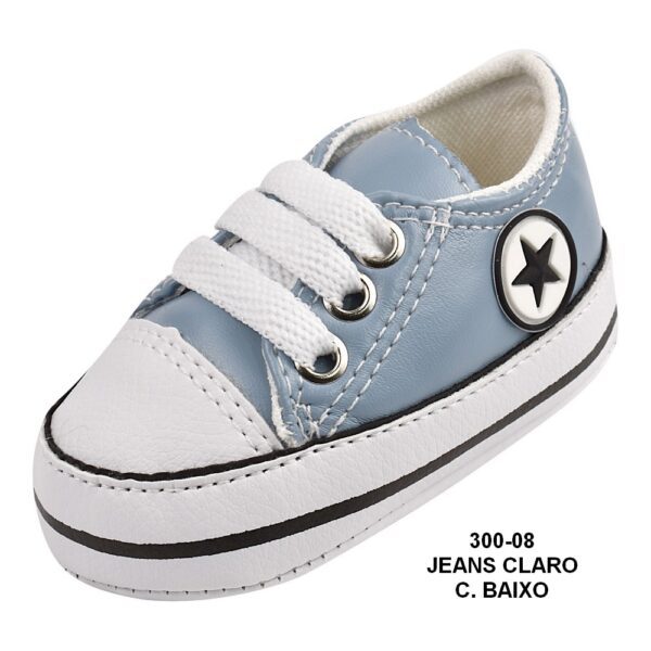 Tênis Modelo All Star Bebê 300-08 Jeans Claro - Grade com 12