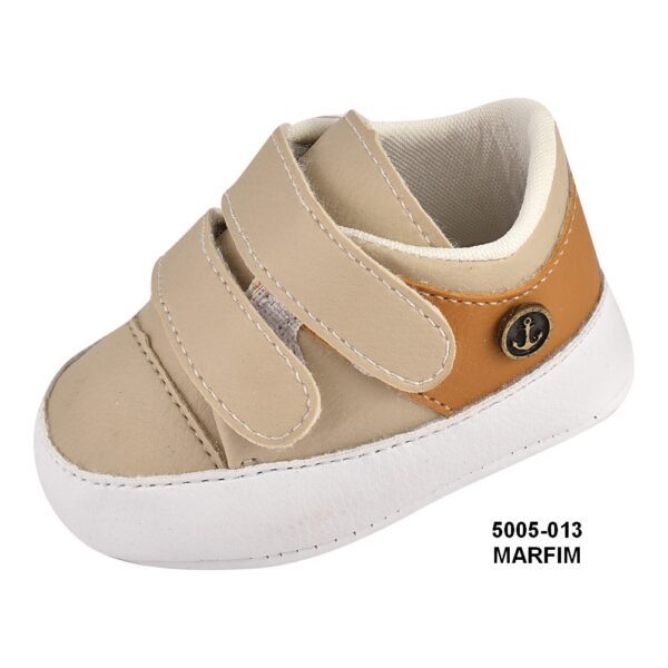 Tênis Infantil Menino 5005-013 Marfim - Grade com 12 pares