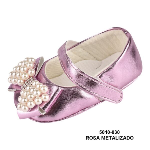 Sapatilha Infantil Feminina 5010-030 Rosa Metalizado - Grade com 12 pares