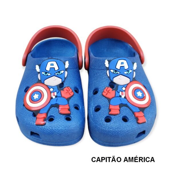 Babuche Infantil Capitão América Royal Grade com 12 pares