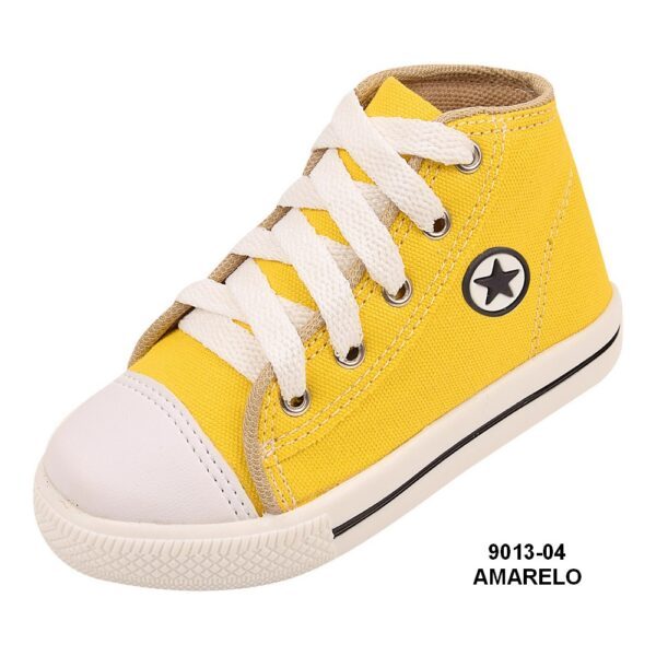 Tênis Tipo All Star 9013-04 Amarelo Grade com 12 pares