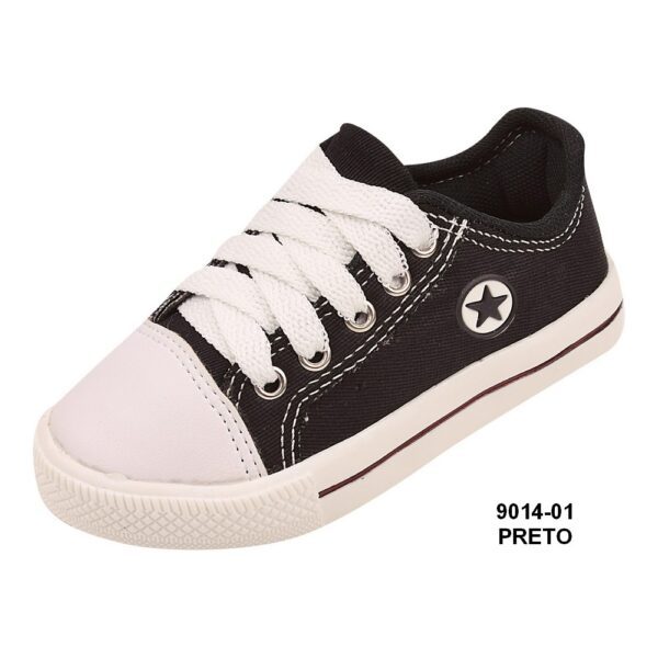 Tênis Tipo AllStar 9014-01 Preto Grade com 12 pares